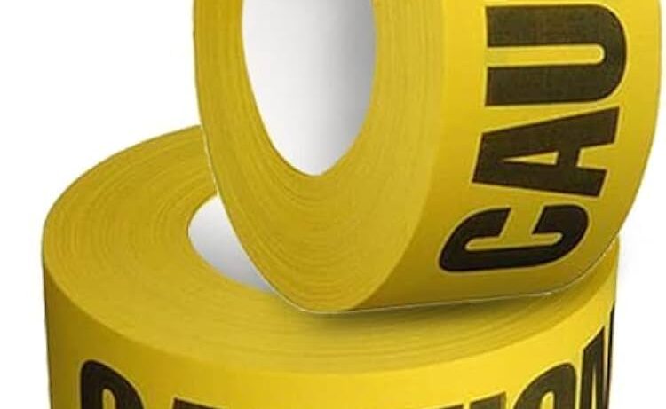 Caution Tapes Yellow Black